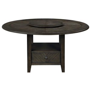 Twyla 5-piece Round Storage Base Dining Table Set - Dark Cocoa