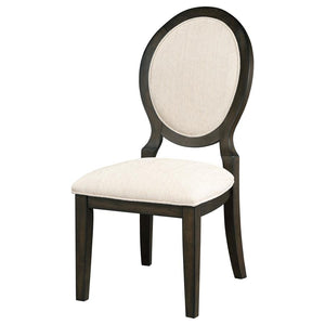 Twyla Oval Back Dining Side Chair - Dark Cocoa (Set of 2)