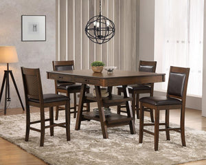 Dewey 5-piece Rectangular Dining Table Set - Walnut