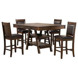 Dewey 5-piece Rectangular Dining Table Set - Walnut