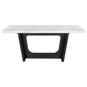 Osborne 72-inch Marble Top Dining Table - Rustic Espresso