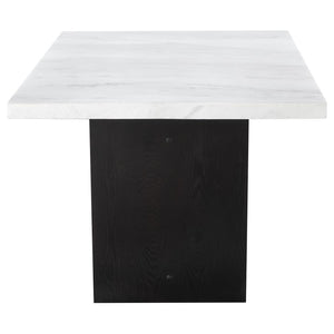 Osborne 72-inch Marble Top Dining Table - Rustic Espresso