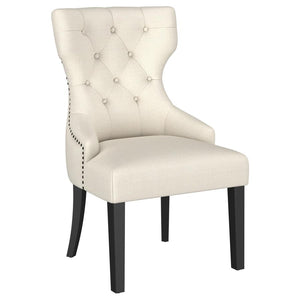 Baney Fabric Upholstered Dining Side Chair - Beige and Black