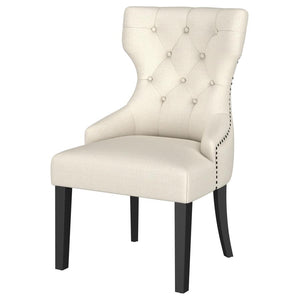 Baney Fabric Upholstered Dining Side Chair - Beige and Black