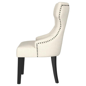 Baney Fabric Upholstered Dining Side Chair - Beige and Black