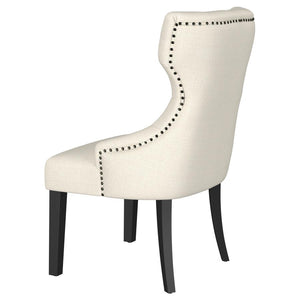 Baney Fabric Upholstered Dining Side Chair - Beige and Black