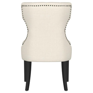 Baney Fabric Upholstered Dining Side Chair - Beige and Black