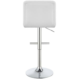 Lenny Upholstered Adjustable Bar Stool - White (Set of 2)