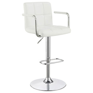Palomar Adjustable Height Bar Stool - White and Chrome