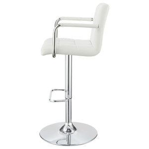 Palomar Adjustable Height Bar Stool - White and Chrome
