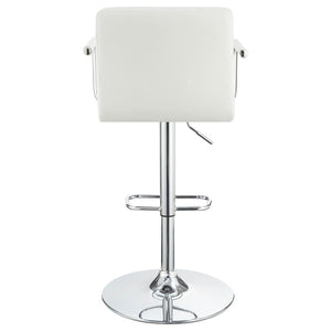 Palomar Adjustable Height Bar Stool - White and Chrome