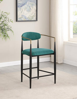 Tina Fabric Upholstered Counter Chair - Green (Set of 2)