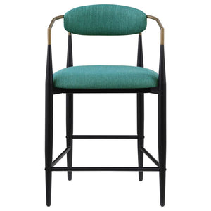 Tina Fabric Upholstered Counter Chair - Green (Set of 2)