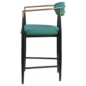 Tina Fabric Upholstered Counter Chair - Green (Set of 2)
