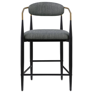 Tina Fabric Upholstered Counter Chair - Dark Grey (Set of 2)