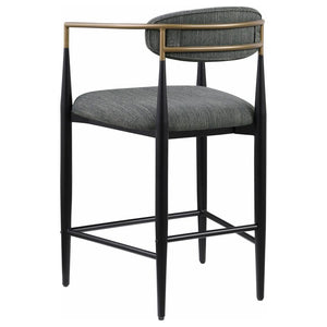 Tina Fabric Upholstered Counter Chair - Dark Grey (Set of 2)