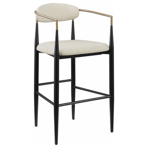Tina Fabric Upholstered Bar Chair - Beige (Set of 2)