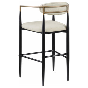 Tina Fabric Upholstered Bar Chair - Beige (Set of 2)