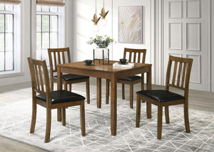 Parkwood 5-piece Square Dining Table Set - Honey Brown
