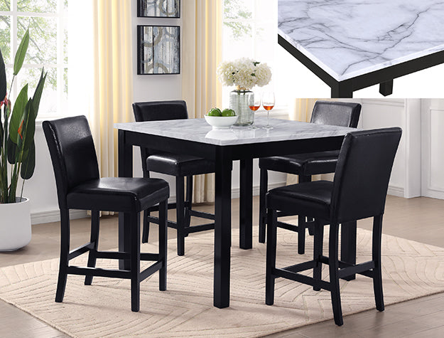 Lennon 5-Piece Counter Height Table Set by Crown Mark