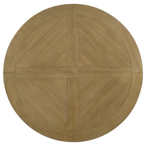 Florence Round 60-inch Wood Dining Table - Rustic Honey