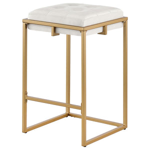 Nadia Upholstered Backless Counter Stool - Beige (Set of 2)