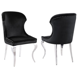 Cheyanne Upholstered Dining Side Chair - Black (Set of 2)