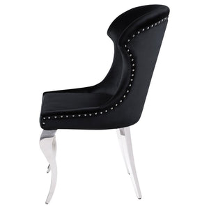 Cheyanne Upholstered Dining Side Chair - Black (Set of 2)