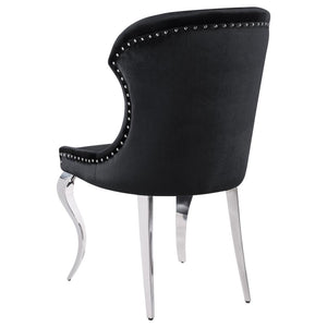 Cheyanne Upholstered Dining Side Chair - Black (Set of 2)