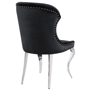Cheyanne Upholstered Dining Side Chair - Black (Set of 2)