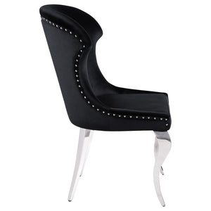 Cheyanne Upholstered Dining Side Chair - Black (Set of 2)