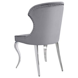 Cheyanne Upholstered Dining Side Chair - Grey (Set of 2)