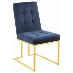 Cisco Velvet Upholstered Dining Side Chair - Gold (Set of 2)