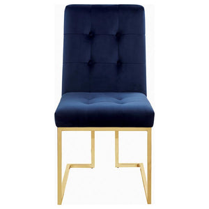 Cisco Velvet Upholstered Dining Side Chair - Gold (Set of 2)