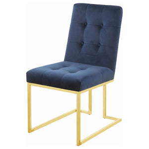 Cisco Velvet Upholstered Dining Side Chair - Gold (Set of 2)