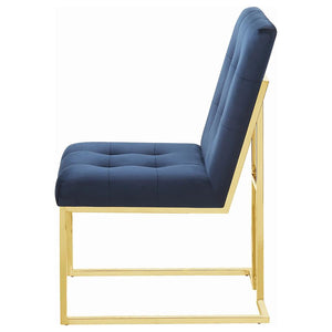 Cisco Velvet Upholstered Dining Side Chair - Gold (Set of 2)