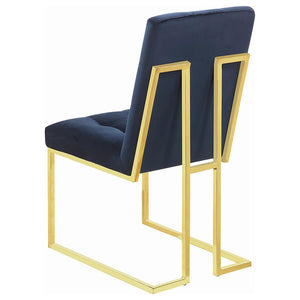 Cisco Velvet Upholstered Dining Side Chair - Gold (Set of 2)