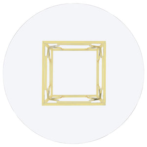 Starlight Round 54-inch Glass Top Metal Dining Table - Brass