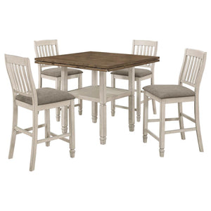 Sarasota 5-piece Drop Leaf Counter Dining Set - Rustic Cream