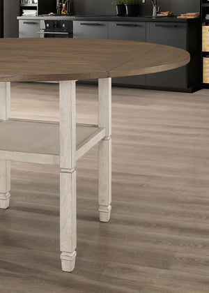 Sarasota 5-piece Drop Leaf Counter Dining Set - Rustic Cream