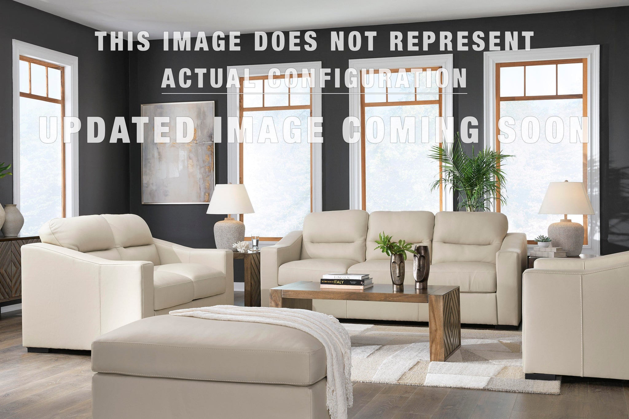 Treasure Trove Oversized Chair and Ottoman Set - Almond