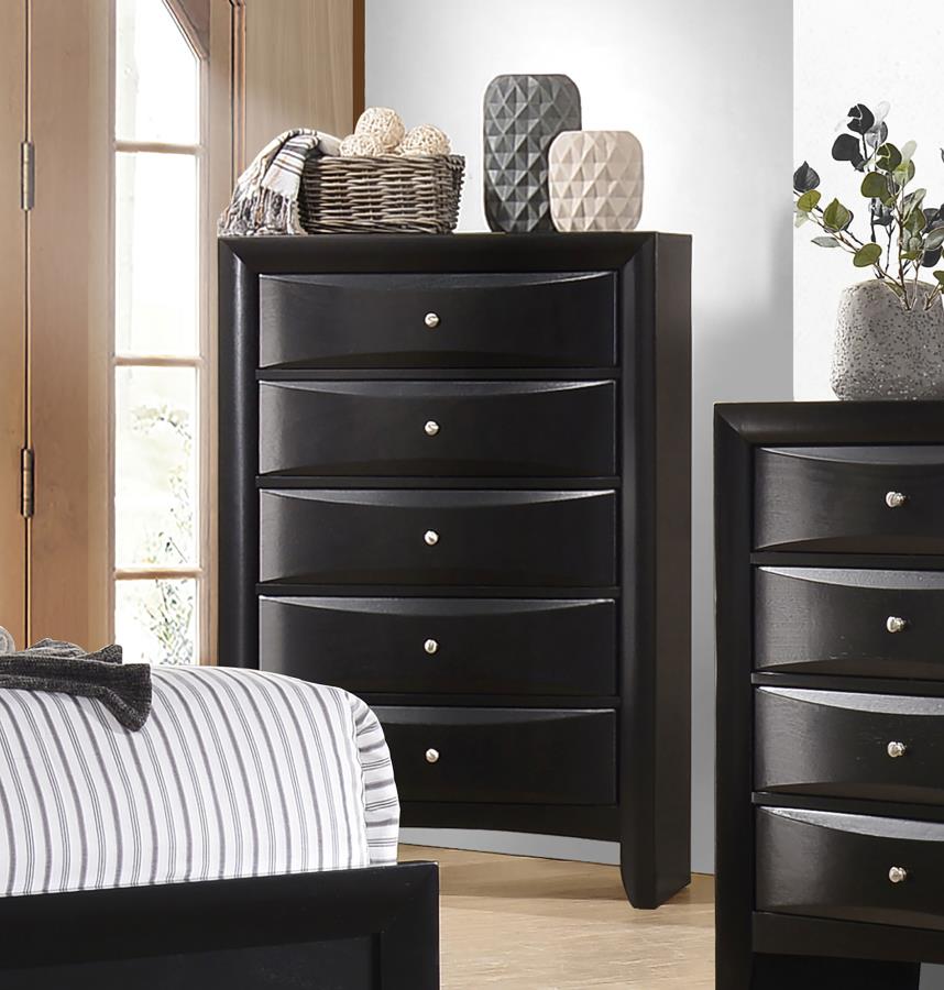 Briana 5-drawer Bedroom Chest - Black
