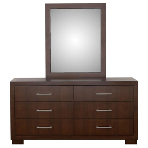Jessica 6-drawer Dresser with Mirror - Cappuccino