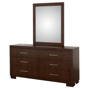 Jessica 6-drawer Dresser with Mirror - Cappuccino
