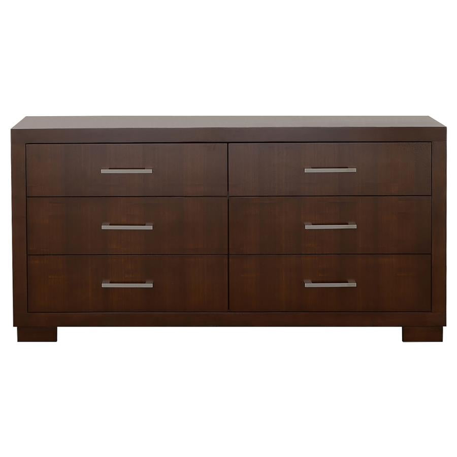 Jessica 6-drawer Dresser - Cappuccino