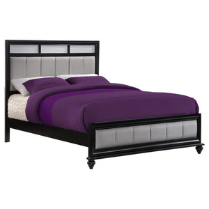 Barzini Wood Queen Panel Bed - Black