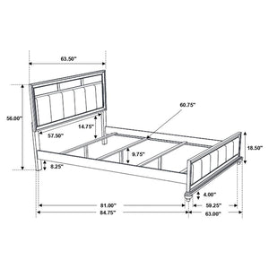 Barzini Wood Queen Panel Bed - Black