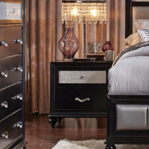 Barzini 2-drawer Nightstand - Black