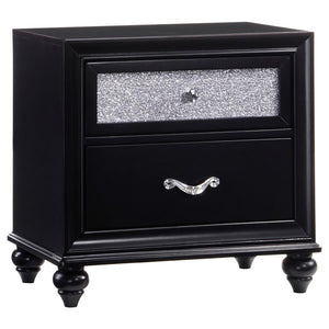 Barzini 2-drawer Nightstand - Black