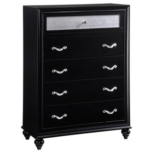 Barzini 5-drawer Bedroom Chest - Black